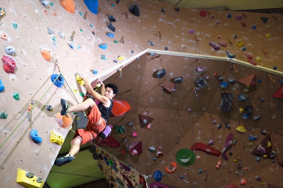 Climber in una palestra giapponese